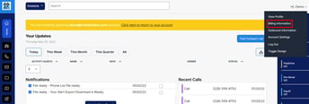 Billing informationMarked